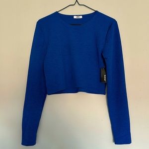 Blue Crop top long sleeves L/G